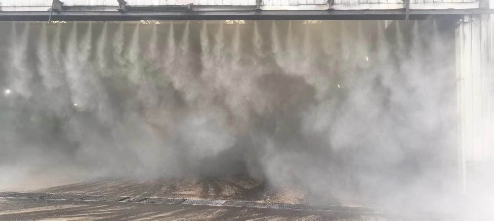 门口雾帘-双流体喷雾抑尘系统